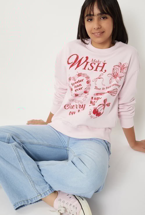 Girls Printed Sweatshirt