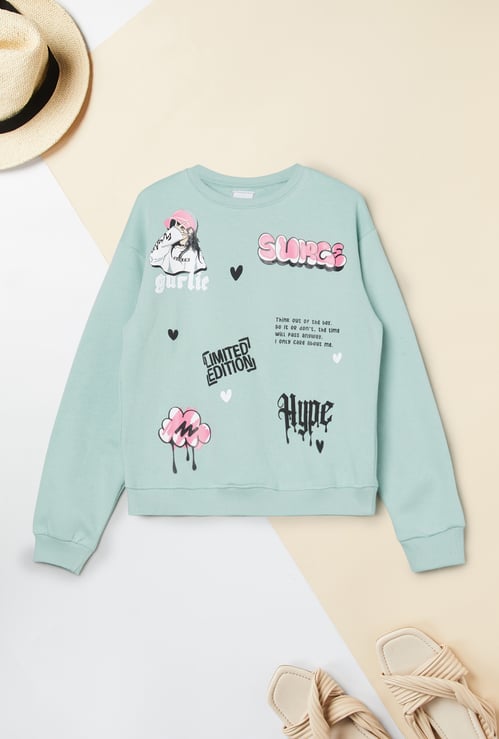 Girls Printed Sweatshirt