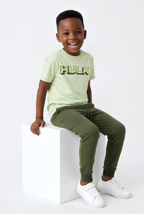 Boys Hulk Print Oversized T-shirt