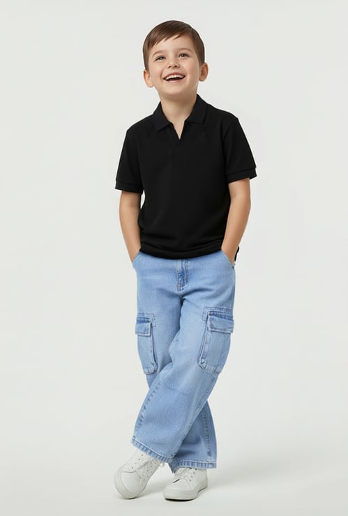 Boys Knit Polo T-shirt