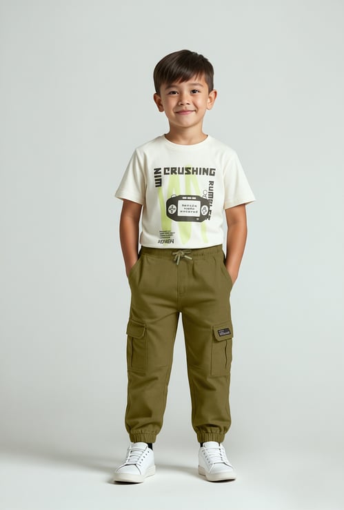 Boys Relaxed Fit Cargo Joggers