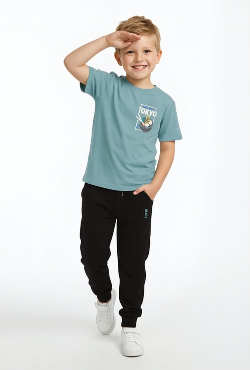 Boys Printed Oversized Joggers Set