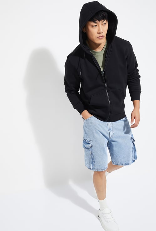 URB_N Men Solid Hooded Sweatshirt