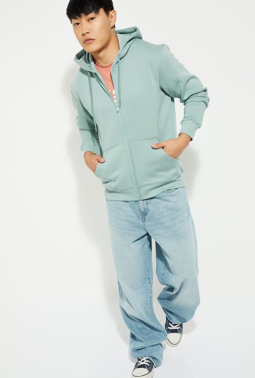 URB_N Men Solid Hooded Sweatshirt