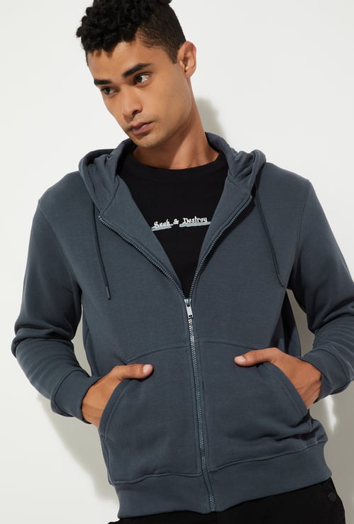 URB_N Men Solid Hooded Sweatshirt