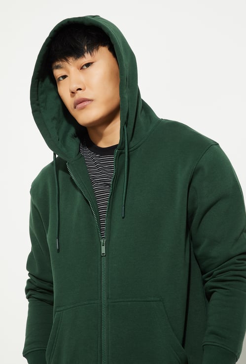 URB_N Men Solid Hooded Sweatshirt