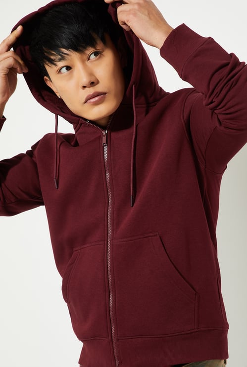 URB_N Men Solid Hooded Sweatshirt