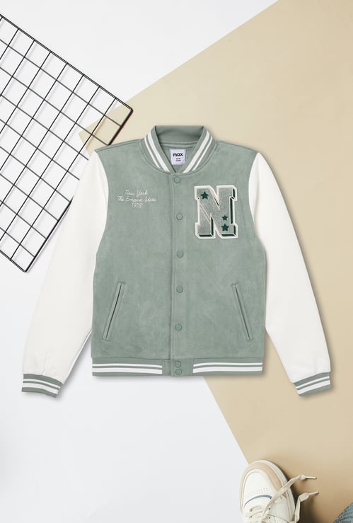 Boys Colourblock Varsity Jacket
