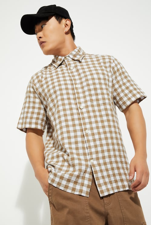 URB_N Men Checked Regular Fir Shirt