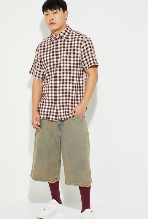 URB_N Men Checked Regular Fir Shirt