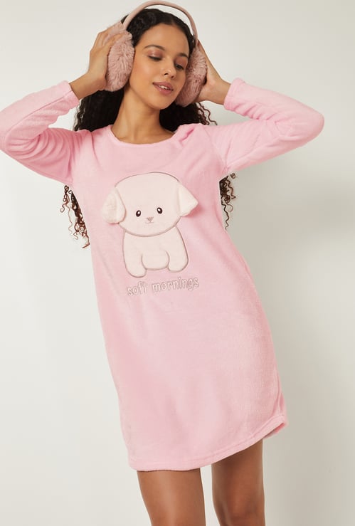 Women Applique Nightdress