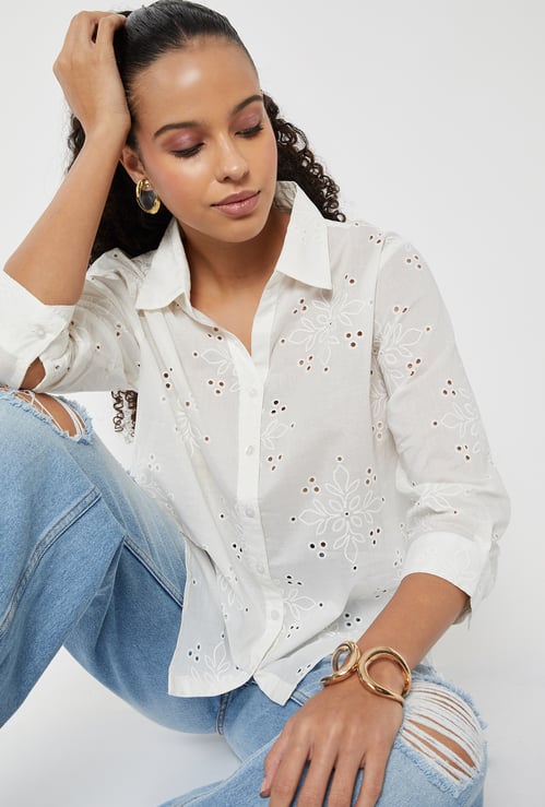 Womem Schiffli Tunic Shirt