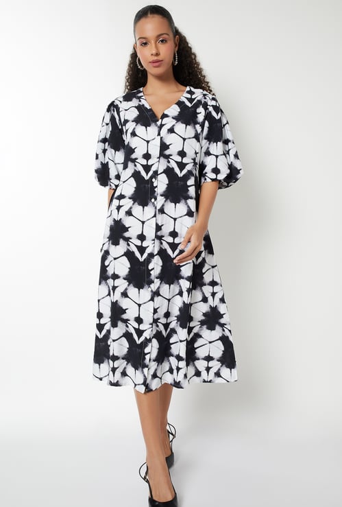 Women Printed A-line Dress