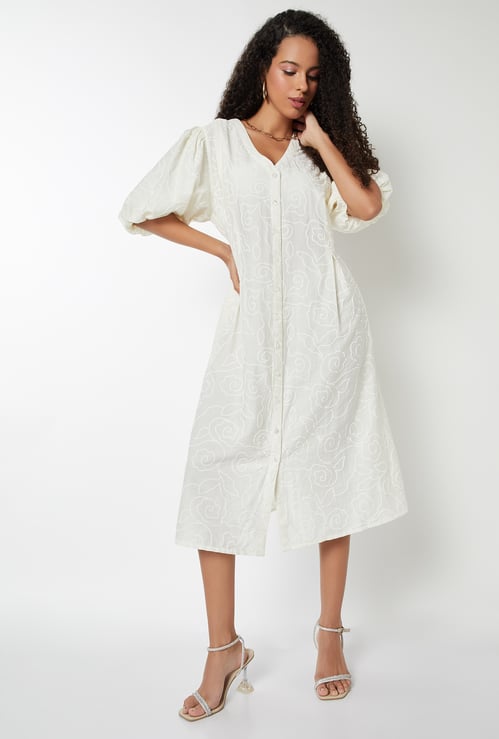 Women Embroidered A-line Dress