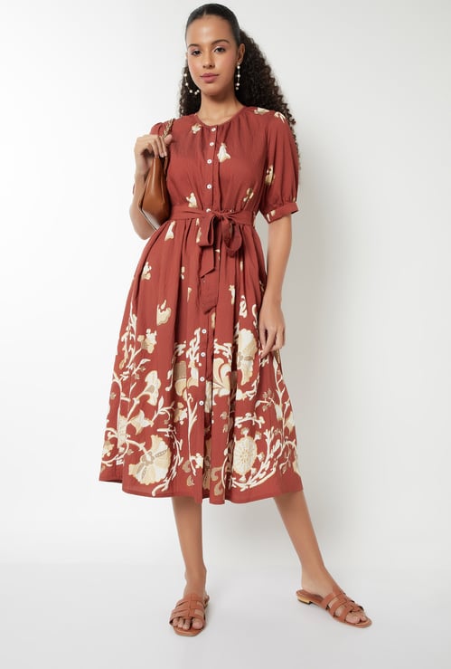 Women Printed A-line Dress