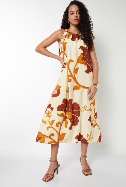 Women Floral Print A-line Dress