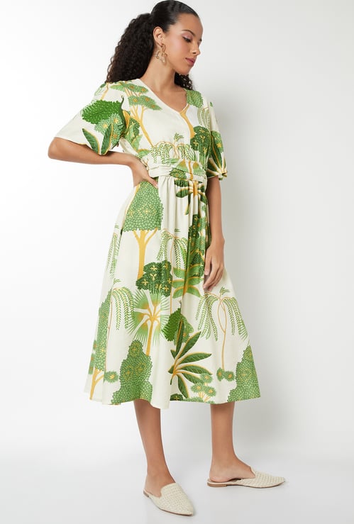Women Printed A-line Dress