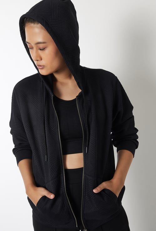 Women Knit Hooded Jacket