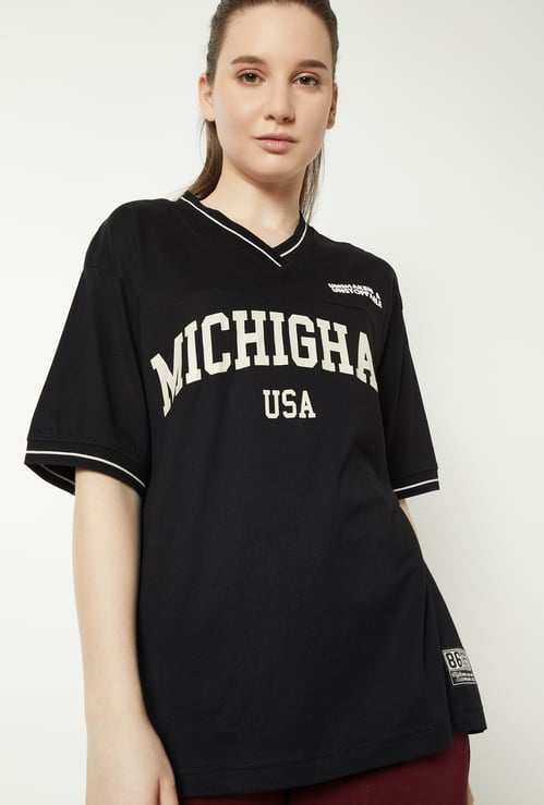 Women Oversized Printed Active T-shirt