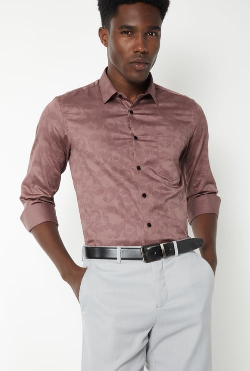 Men Printed Slim Fit Formal Shirt