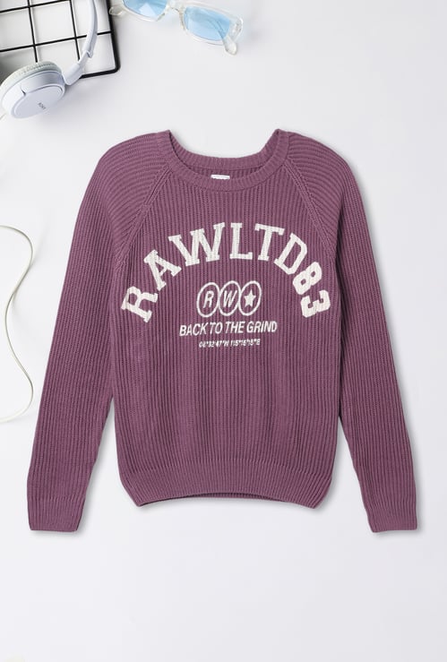 Boys Printed Knit Sweater