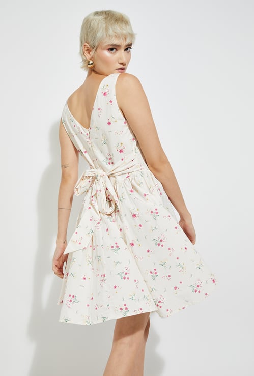 ALAYA F X URB_N Women Floral Print A-line Dress