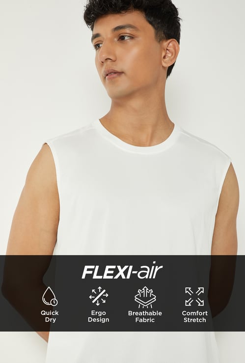 Men Textured Tank T-shirt