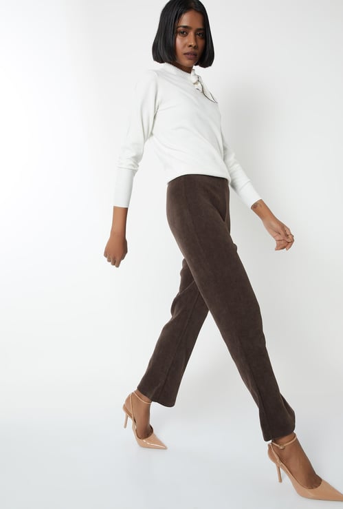 Kalki x Max Women Knit Textured Flared Trousers