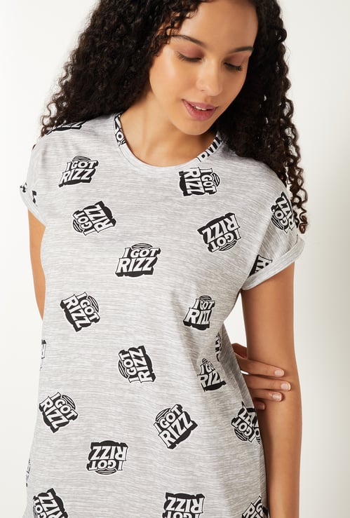 Women Printed Nightdress