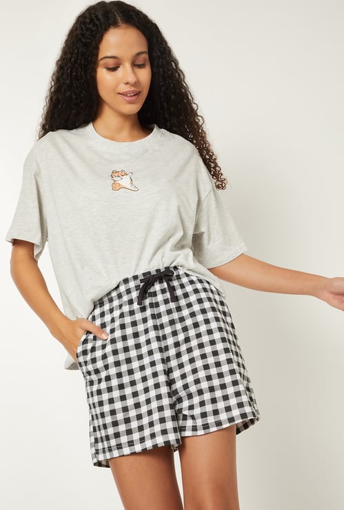 Women Printed Shorts Set