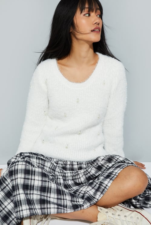 URB_N Women Embellished Sweater