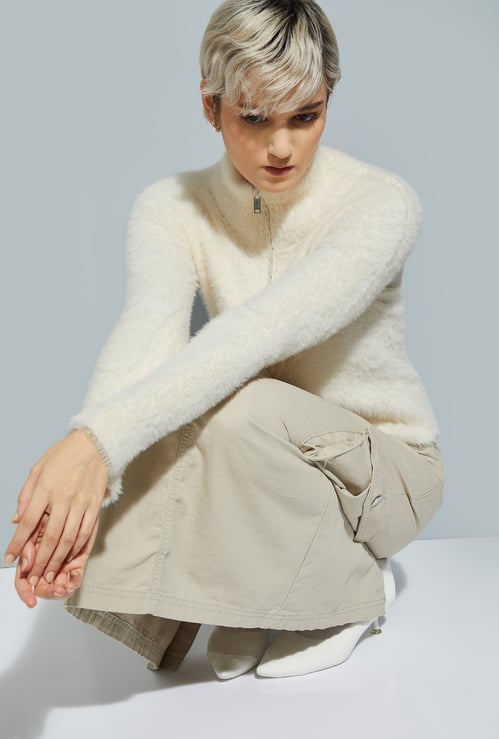 ALAYA F x URB_N Women Faux Fur Jacket