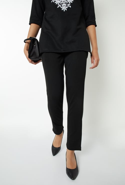 Women Knit Straight Pants