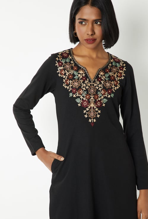 Women Knit Straight Winter Kurta