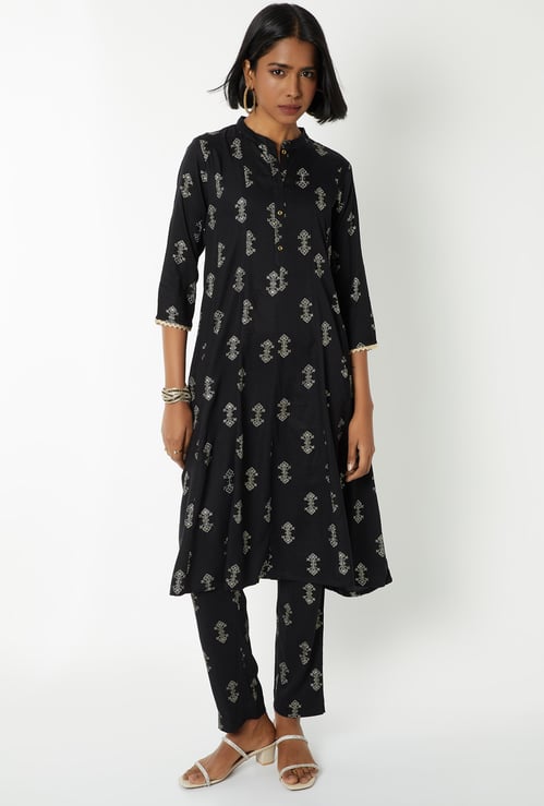Women Printed A-line Kurta Set