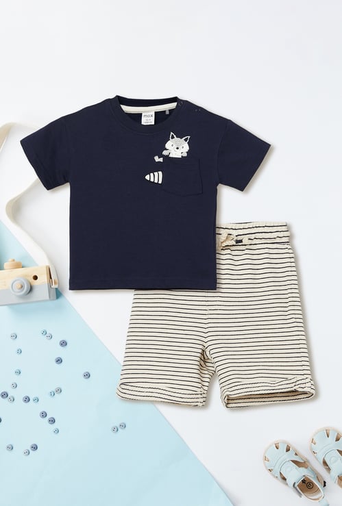 Boys Striped Shorts Set