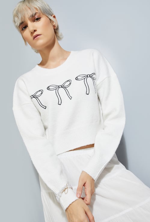 ALAYA F x URB_N Knit Crop Sweater