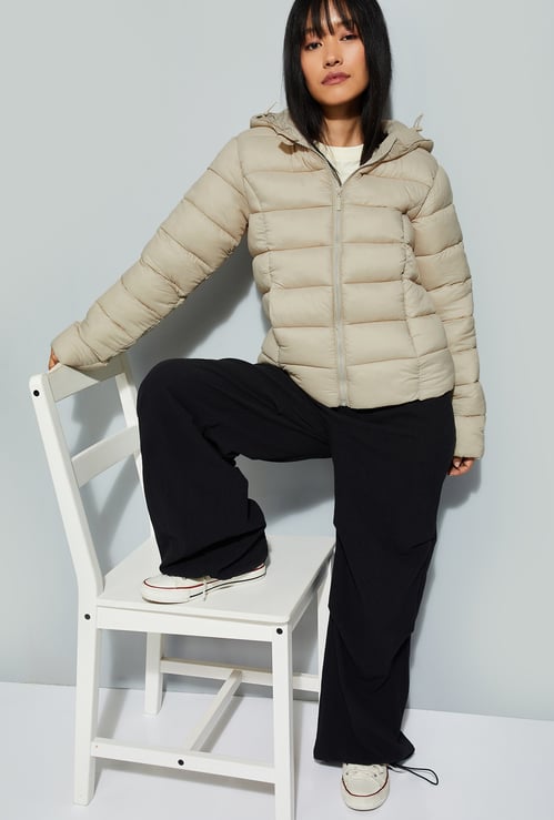 URB_N Women Quilted Hooded Jacket