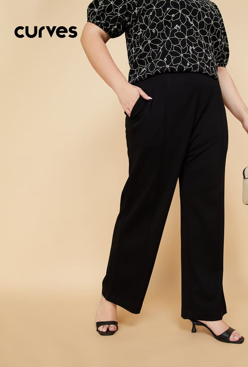 Women Textured Trousers