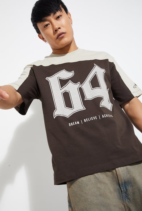 URB_N Men Colourblock Oversized T-shirt