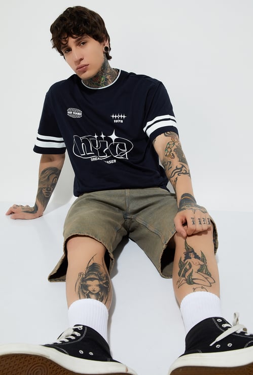 URB_N Men Printed Oversized T-shirt