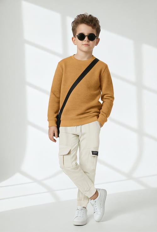 Boys Knit Oversized Sweatshirt