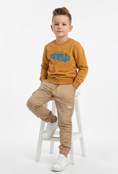 Boys Embossed Print Sweatshirt