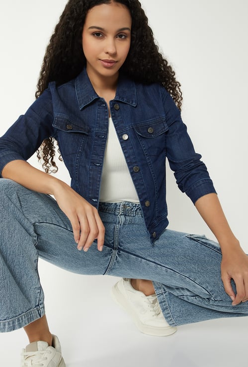 Women Washed Denim Jacket