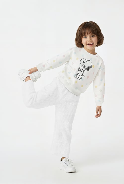 Girls Snoopy Printed Sweatshirt