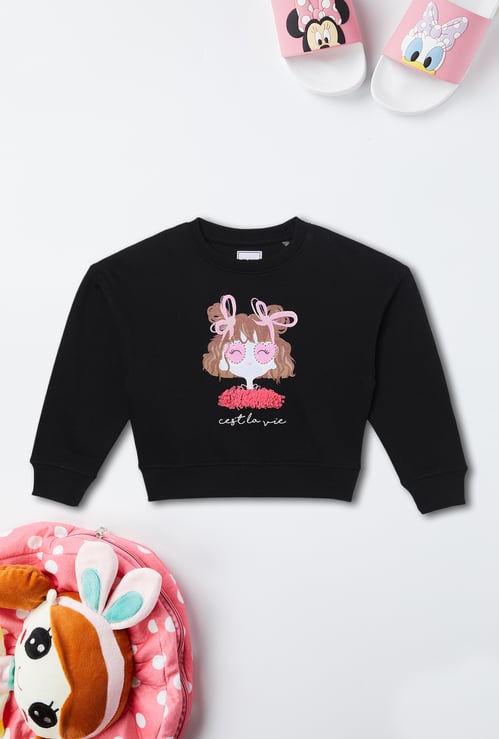 Girls Applique Sweatshirt