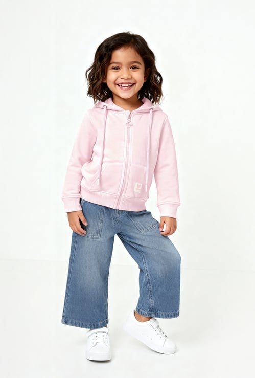 Girls Knit Hooded Sweatshirt