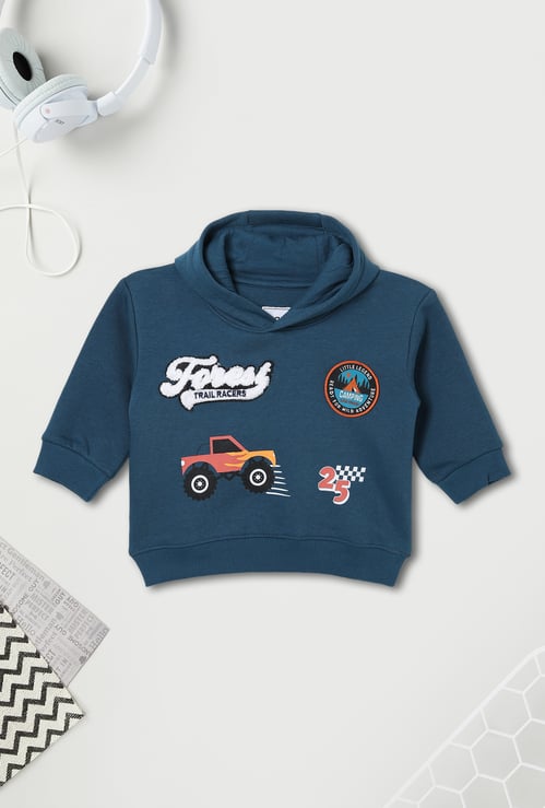 Boys Printed Hooded Sweatshirt