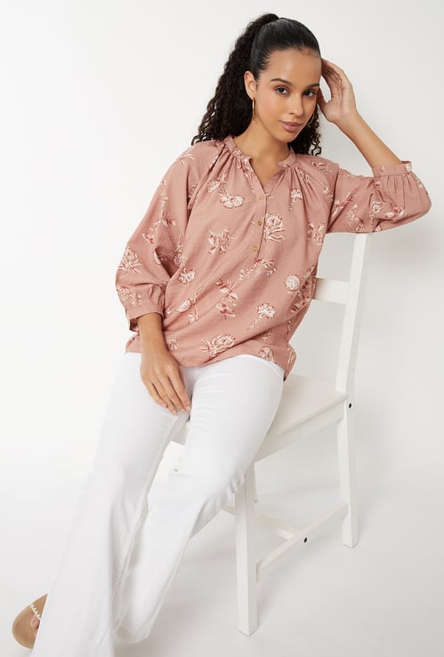 Women Floral Print Tunic