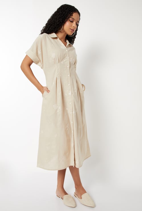 Women Embroidered A-line Dress